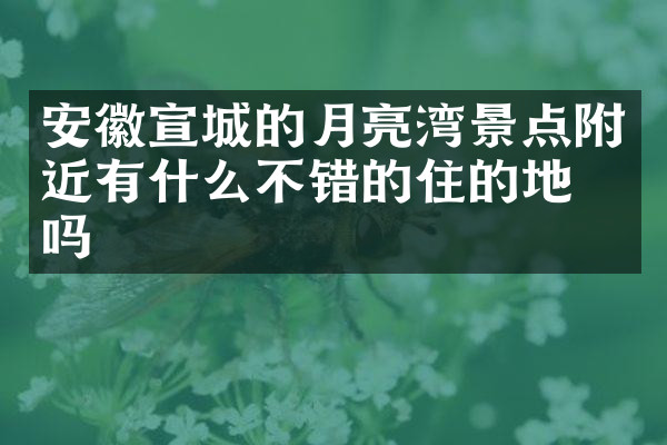 安徽宣城的月亮湾景点附近有什么不错的住的地方吗