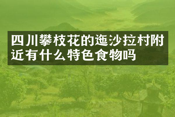 四川攀枝花的迤沙拉村附近有什么特色食物吗