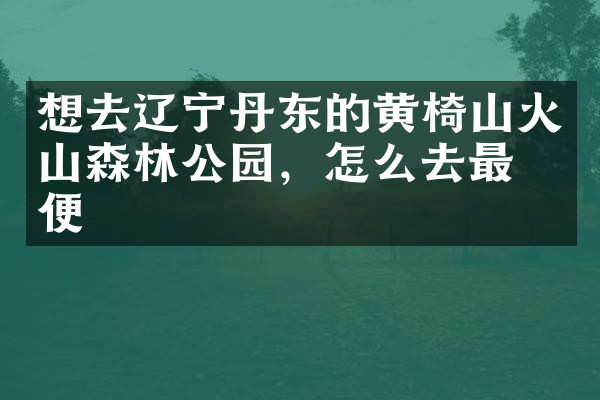 想去辽宁丹东的黄椅山火山森林公园，怎么去最方便