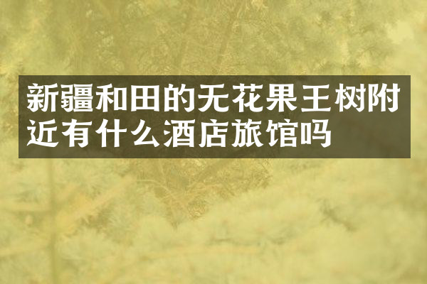 新疆和田的无花果王树附近有什么酒店旅馆吗
