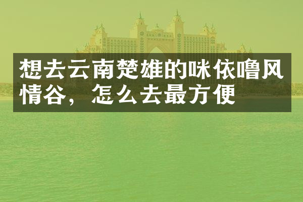 想去云南楚雄的咪依噜风情谷，怎么去最方便