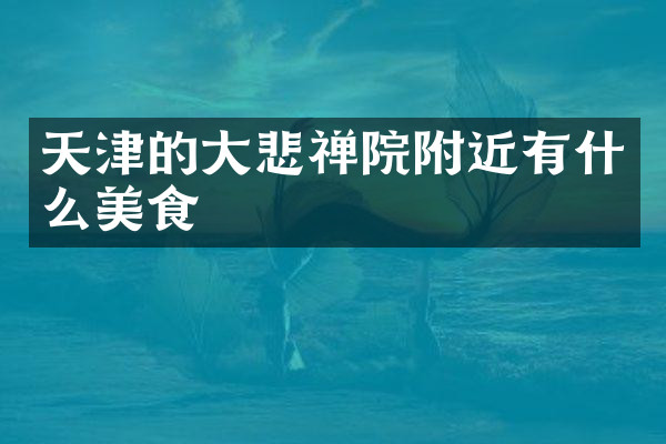天津的大悲禅院附近有什么美食