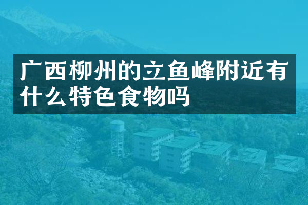 广西柳州的立鱼峰附近有什么特色食物吗