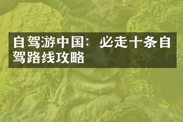 自驾游中国：必走十条自驾路线攻略