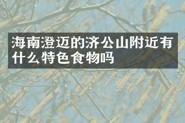 海南澄迈的济公山附近有什么特色食物吗