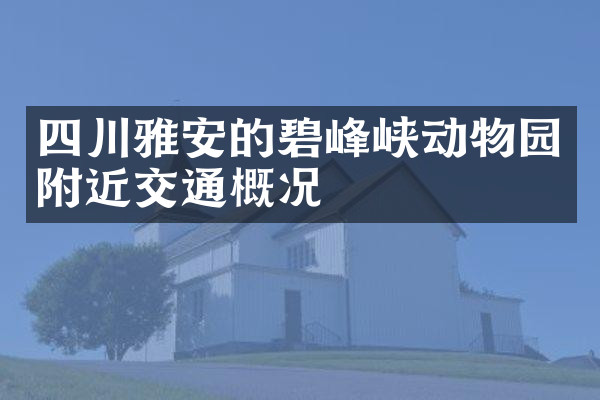四川雅安的碧峰峡动物园附近交通概况