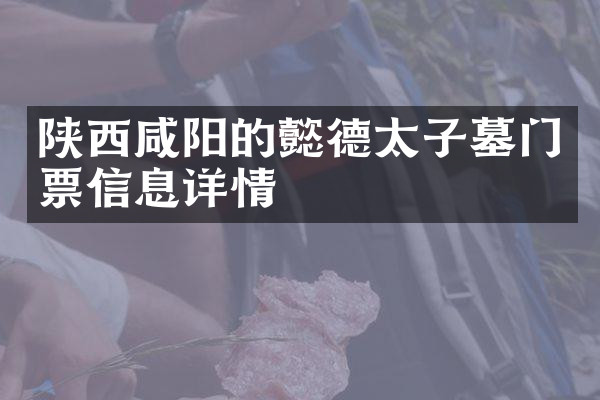 陕西咸阳的懿德太子墓门票信息详情