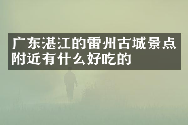 广东湛江的雷州古城景点附近有什么好吃的