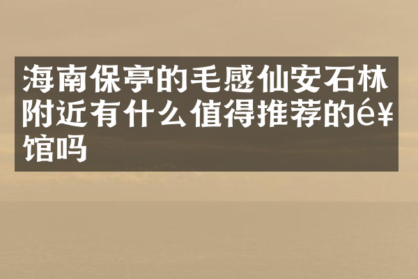 海南保亭的毛感仙安石林附近有什么值得推荐的饭馆吗