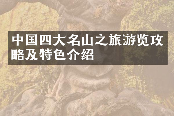 中国四大名山之旅游览攻略及特色介绍