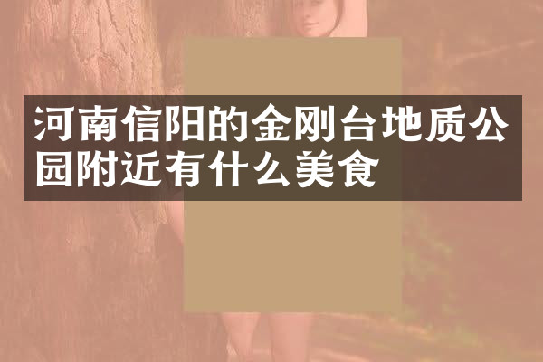 河南信阳的金刚台地质公园附近有什么美食