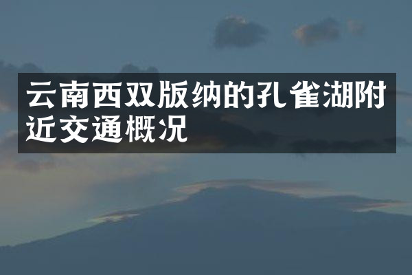 云南西双版纳的孔雀湖附近交通概况