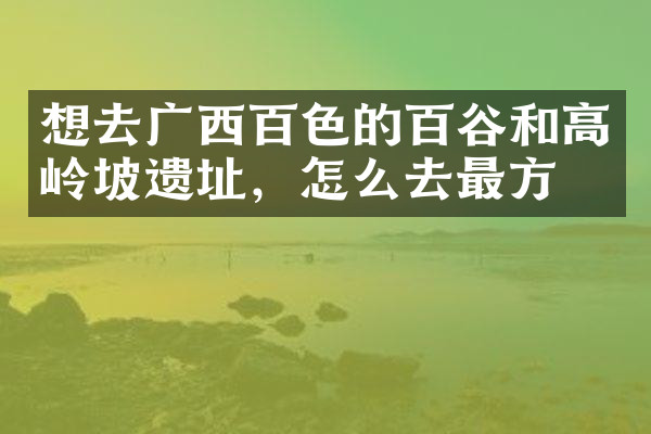 想去广西百色的百谷和高岭坡遗址，怎么去最方便