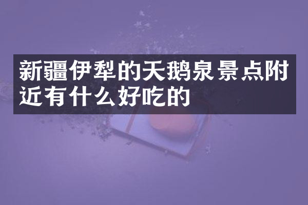 新疆伊犁的天鹅泉景点附近有什么好吃的