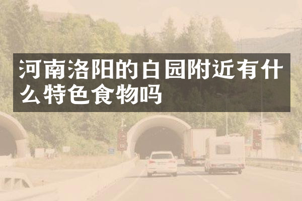 河南洛阳的白园附近有什么特色食物吗