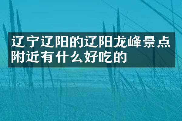 辽宁辽阳的辽阳龙峰景点附近有什么好吃的