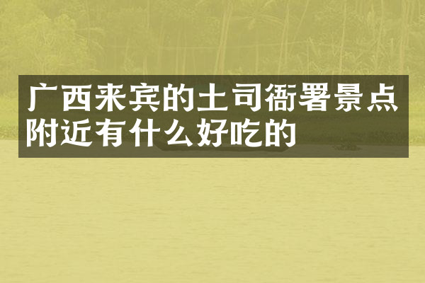 广西来宾的土司衙署景点附近有什么好吃的
