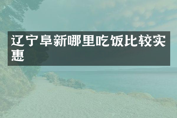 辽宁阜新哪里吃饭比较实惠