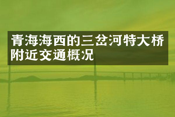 青海海西的三岔河特大桥附近交通概况