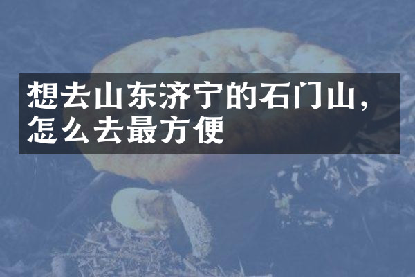 想去山东济宁的石门山，怎么去最方便
