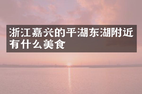 浙江嘉兴的平湖东湖附近有什么美食