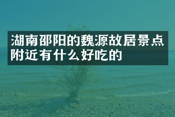 湖南邵阳的魏源故居景点附近有什么好吃的