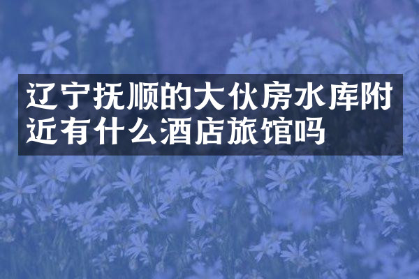 辽宁抚顺的大伙房水库附近有什么酒店旅馆吗