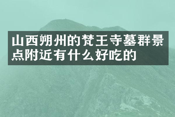 山西朔州的梵王寺墓群景点附近有什么好吃的