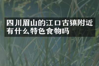 四川眉山的江口古镇附近有什么特色食物吗
