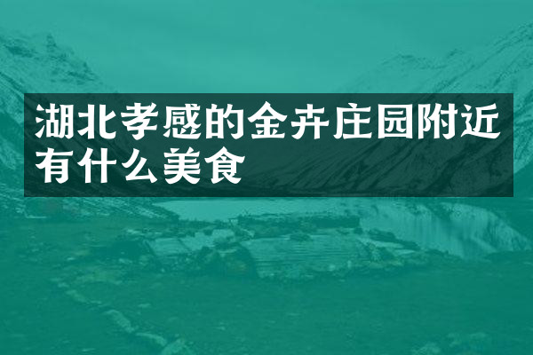 湖北孝感的金卉庄园附近有什么美食