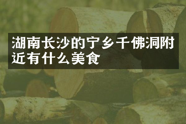 湖南长沙的宁乡千佛洞附近有什么美食