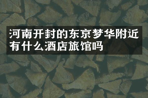 河南开封的东京梦华附近有什么酒店旅馆吗