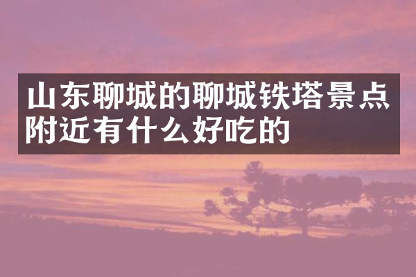 山东聊城的聊城铁塔景点附近有什么好吃的
