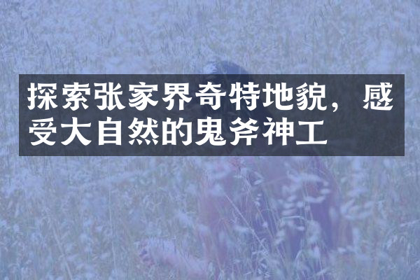 探索张家界奇特地貌，感受大自然的鬼斧神工