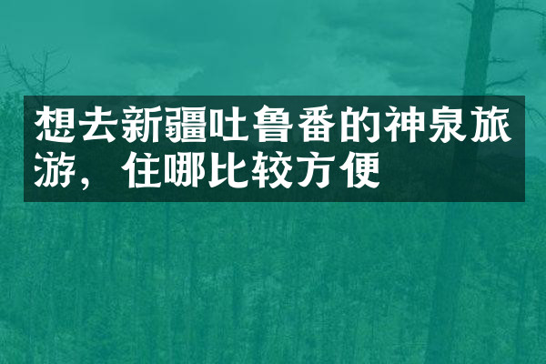 想去新疆吐鲁番的神泉旅游，住哪比较方便