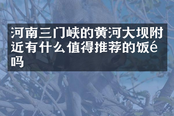 河南三门峡的黄河大坝附近有什么值得推荐的饭馆吗