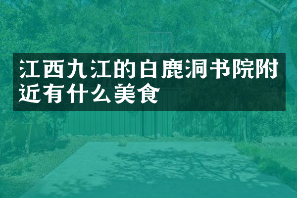 江西九江的白鹿洞书院附近有什么美食