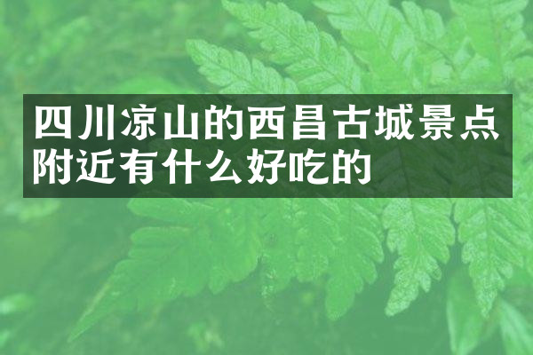 四川凉山的西昌古城景点附近有什么好吃的