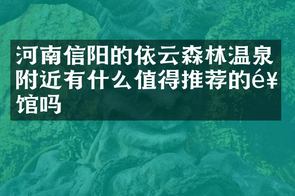 河南信阳的依云森林温泉附近有什么值得推荐的饭馆吗