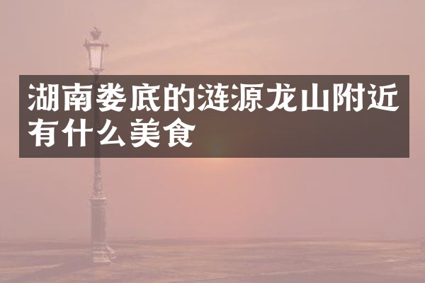 湖南娄底的涟源龙山附近有什么美食