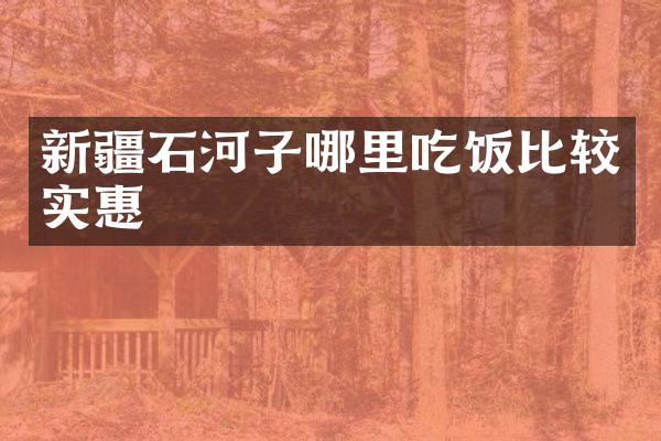 新疆石河子哪里吃饭比较实惠