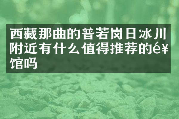 西藏那曲的普若岗日冰川附近有什么值得推荐的饭馆吗
