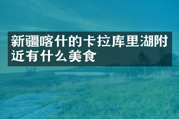 新疆喀什的卡拉库里湖附近有什么美食