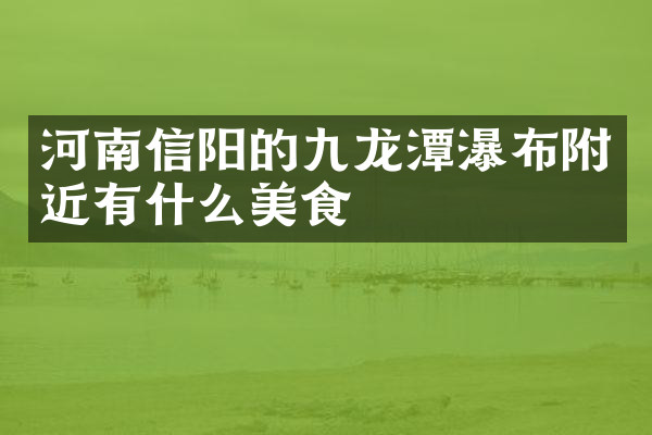河南信阳的九龙潭瀑布附近有什么美食