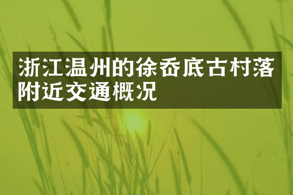 浙江温州的徐岙底古村落附近交通概况