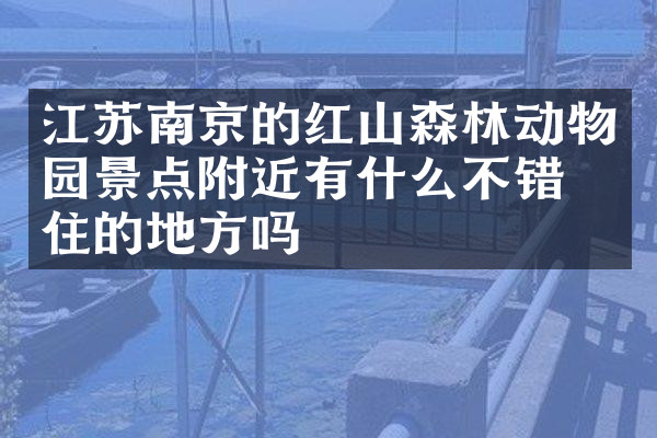 江苏南京的红山森林动物园景点附近有什么不错的住的地方吗