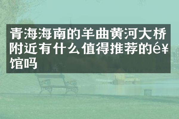 青海海南的羊曲黄河大桥附近有什么值得推荐的饭馆吗