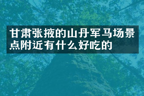 甘肃张掖的山丹军马场景点附近有什么好吃的