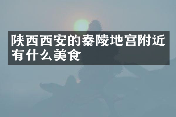 陕西西安的秦陵地宫附近有什么美食