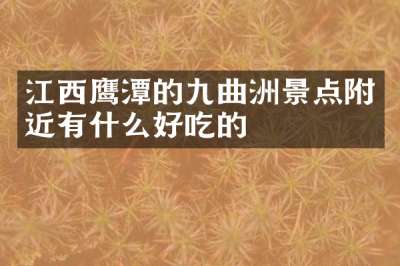 江西鹰潭的九曲洲景点附近有什么好吃的